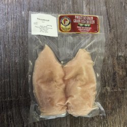 2 Poitrines de poulet de grain surgelée