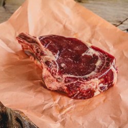 Bifteck d'entrecôtes / Rib steak de boeuf nourri à l'herbe