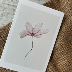 Carte de souhait fleur
